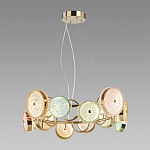 Люстра с плафонами из разноцветного стекла Glass Peonies варинант исполнения - 3 | Loft Concept в Екатеринбурге