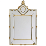 Зеркало прямоугольное Golden Classic Ornament Mirror варинант исполнения - 2 | Loft Concept в Екатеринбурге