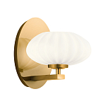  Бра с круглым плафон из матового белого стекла Kichler варинант исполнения - 1 | Loft Concept в Екатеринбурге