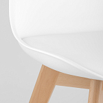 Стул с основой из пластика и мягким сиденьем Arvika White варинант исполнения - 6 | Loft Concept в Екатеринбурге