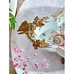 Блюдо овальное из голубого фарфора с ручками в виде бабочек и цветочным рисунком Blue Garden варинант исполнения - 7 | Loft Concept в Екатеринбурге