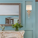 Бра с цветочным основанием и тканевым абажуром Tugella Flower Lamp варинант исполнения - 5 | Loft Concept в Екатеринбурге