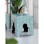 Приставной столик с инкрустацией раковинами устриц Bone Inlay варинант исполнения - 4 | Loft Concept в Екатеринбурге