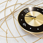 Часы настенные из металла с чёрным циферблатом Current Time варинант исполнения - 2 | Loft Concept в Екатеринбурге