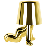 Настольная лампа фигурная цвета золото с гладким абажуром Высота 17 см Sophia варинант исполнения - 4 | Loft Concept в Екатеринбурге