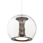 Подвесной светильник со стеклянным плафоном Inner Gleam Globe black  варинант исполнения - 2 | Loft Concept в Екатеринбурге