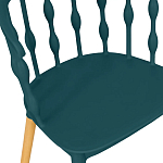 Пластиковый стул на ножках из массива бука Ferret Spiral Green варинант исполнения - 4 | Loft Concept в Екатеринбурге