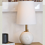 Настольная лампа на круглом основании из натурального камня Bartolomeo варинант исполнения - 4 | Loft Concept в Екатеринбурге