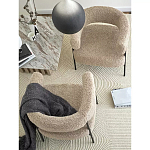 Кресло полукруглое мягкое с буклированной обивкой Armchair with Boucle Upholstery варинант исполнения - 8 | Loft Concept в Екатеринбурге
