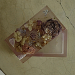Шкатулка из эпоксидной смолы с цветами розовая Epoxy Resin Rectangular Box Pink варинант исполнения - 2 | Loft Concept в Екатеринбурге