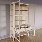 Витрина Primo со стеклянными фасадами и 2 ящиками Светлый дуб варинант исполнения - 3 | Loft Concept в Екатеринбурге