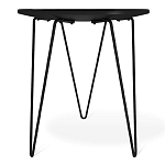 Стол журнальный c круглой столешницей из стекла серого цвета Gray and Gold Marble варинант исполнения - 4 | Loft Concept в Екатеринбурге