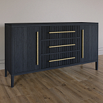 Буфет Primo с тремя ящиками и двумя фасадами Черный дуб варинант исполнения - 2 | Loft Concept в Екатеринбурге