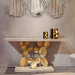 Консоль прямоугольная белая с основанием в виде кактуса Cactus варинант исполнения - 3 | Loft Concept в Екатеринбурге