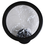 Светодиодное бра круглой формы с металлической рамой черного цвета Marble Glow варинант исполнения - 2 | Loft Concept в Екатеринбурге