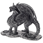 Декоративная статуэтка Дракон Dragon Black Silver Statuette варинант исполнения - 1 | Loft Concept в Екатеринбурге