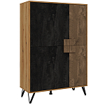 Шкаф двухдверный с 2-мя отделами с полками Stone Effect варинант исполнения - 2 | Loft Concept в Екатеринбурге