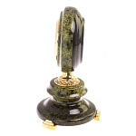 Часы настольные бронзовые из натуральных камней Мрамор и Змеевик Stone Clock варинант исполнения - 15 | Loft Concept в Екатеринбурге