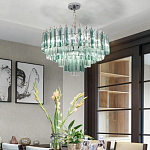 Дизайнерская люстра AQUA Blue Lagoon бирюзовое стекло несколько ярусов варинант исполнения - 5 | Loft Concept в Екатеринбурге