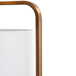 Торшер с белым тканевым абажуром на мраморном основании Cconcise варинант исполнения - 1 | Loft Concept в Екатеринбурге