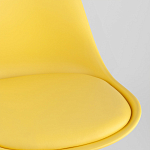 Стул с основой из пластика и мягким сиденьем Arvika Yellow варинант исполнения - 8 | Loft Concept в Екатеринбурге