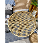 Столик приставной золотистый с орнаментом на столешнице Tanzania варинант исполнения - 8 | Loft Concept в Екатеринбурге