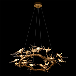 Люстра подвесная с прозрачными стеклянными птичками на ветвях Диаметр 100 см Serip Voa варинант исполнения - 5 | Loft Concept в Екатеринбурге