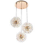 Подвесной светильник с 3-мя плафонами Crystal Dandelions Hanging Lamp варинант исполнения - 2 | Loft Concept в Екатеринбурге