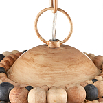 Подвесной светильник в форме купола из деревянных бусин Wooden Beads варинант исполнения - 3 | Loft Concept в Екатеринбурге