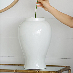 Ваза белая с крышкой однотонная Chinoiserie Ceramics варинант исполнения - 9 | Loft Concept в Екатеринбурге