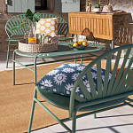 Зелёная скамья из стали Goodwin Metal Bench Green варинант исполнения - 7 | Loft Concept в Екатеринбурге