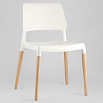 Пластиковый стул на ножках из массива бука Ferret White 4 шт варинант исполнения - 2 | Loft Concept в Екатеринбурге