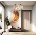 Люстра хрустальная в неоклассическом стиле на серебристом каркасе Majesty варинант исполнения - 3 | Loft Concept в Екатеринбурге