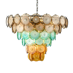 Люстра конусовидная с каскадом из разноцветных круглых подвесов Key Lustar варинант исполнения - 3 | Loft Concept в Екатеринбурге