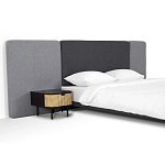 Кровать с большим мягким изголовьем Unity Dark Grey Bed варинант исполнения - 4 | Loft Concept в Екатеринбурге
