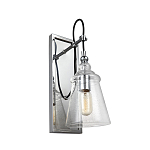 Бра с плафоном в форме колокола из прозрачного стекла с пузырьками Feiss варинант исполнения - 1 | Loft Concept в Екатеринбурге