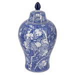 Ваза с крышкой в китайском стиле Гранатовое дерево Blooming Pomegranate варинант исполнения - 1 | Loft Concept в Екатеринбурге