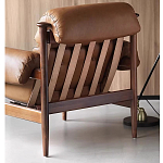 Кресло с деревянным каркасом и обивкой из натуральной кожи Medieval Furniture варинант исполнения - 2 | Loft Concept в Екатеринбурге