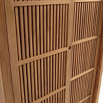 Шкаф из массива тика Okino Wood Cabinet варинант исполнения - 6 | Loft Concept в Екатеринбурге