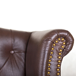 Диван из натуральной кожи на 4-х деревянных ножках из массива бука Thomas Seating brown варинант исполнения - 6 | Loft Concept в Екатеринбурге