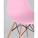 Пластиковый стул на ножках из массива бука Eames Pink варинант исполнения - 2 | Loft Concept в Екатеринбурге