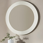 Зеркало в круглой фактурной раме Mirror Modern Texture белое варинант исполнения - 3 | Loft Concept в Екатеринбурге