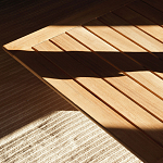 Дизайнерский кофейный стол из дерева с керамической столешницей уличный SWAY Coffee Table варинант исполнения - 10 | Loft Concept в Екатеринбурге