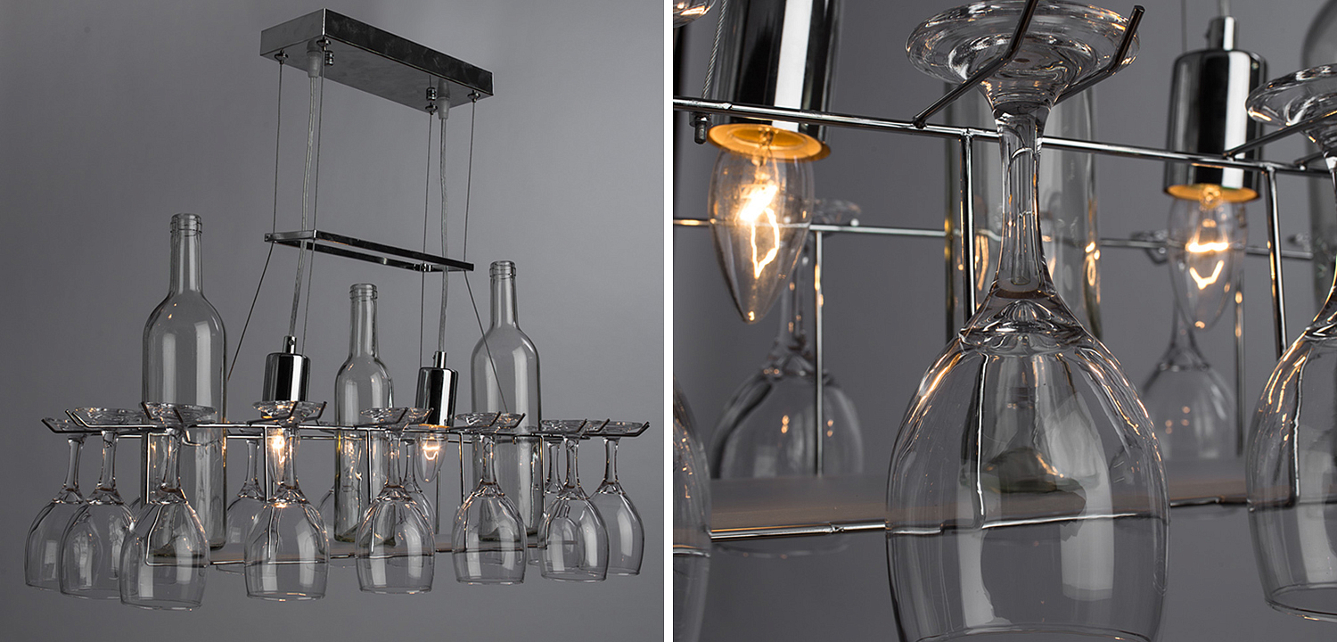 Люстра Bottles and Glasses Chandelier Люстра Bottles and Glasses Chandelier - Loft-Concept в Екатеринбурге