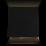 Уличный настенный светильник светодиодный формы куб черного цвета из металла Urban Minimalist варинант исполнения - 2 | Loft Concept в Екатеринбурге