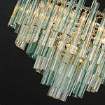 Дизайнерская люстра AQUA Blue Lagoon бирюзовое стекло несколько ярусов варинант исполнения - 2 | Loft Concept в Екатеринбурге