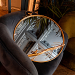 Зеркало настенное в раме золотого цвета с декором птица на ветке Mirror Portal варинант исполнения - 4 | Loft Concept в Екатеринбурге