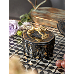 Шкатулка черного цвета с крышкой с фигуркой льва Eden Garden варинант исполнения - 6 | Loft Concept в Екатеринбурге