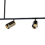 Люстра линейная с 5-ю цилиндрическими плафонами цвета латунь TRIBES CHANDELIER варинант исполнения - 4 | Loft Concept в Екатеринбурге