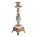 Подсвечник с цветочной росписью из фарфора с бронзовыми элементами Eden Garden варинант исполнения - 3 | Loft Concept в Екатеринбурге